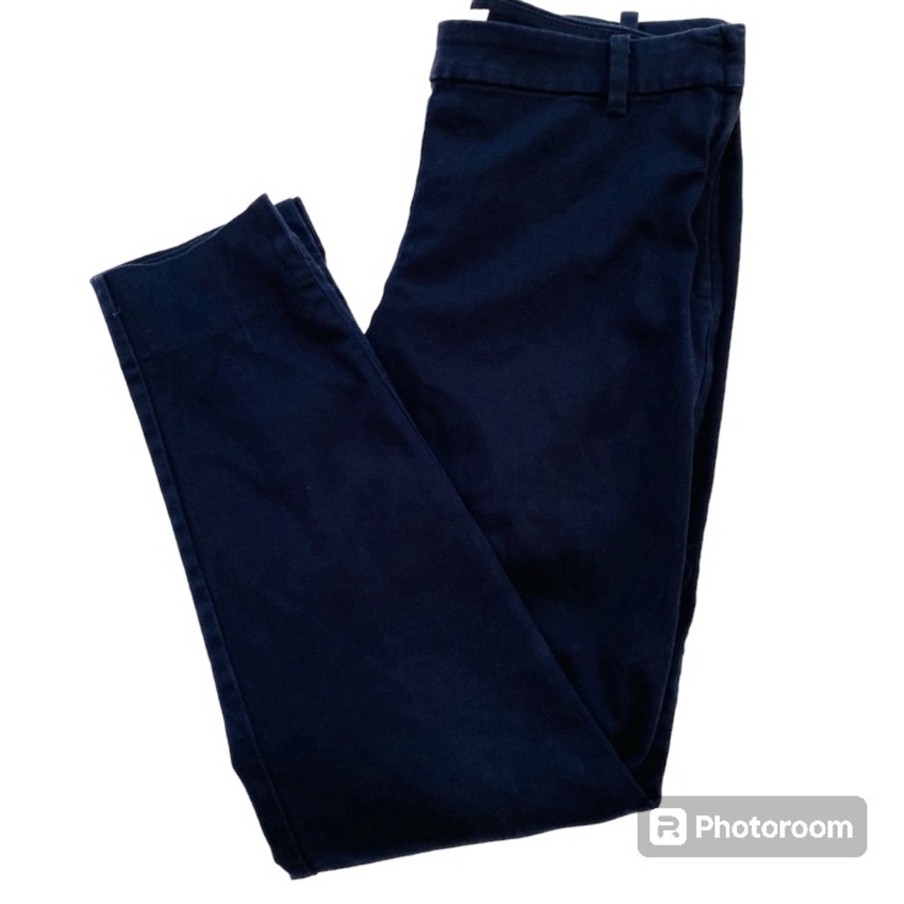 H&M PANTS NAVY BLUE CROPPED SIZE 4 OFFICE CAREER WORK SUMMER